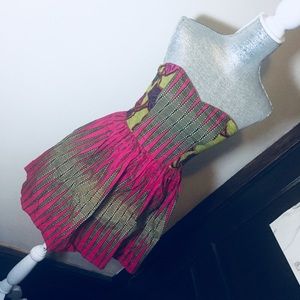 Ankara Strapless Dress by Boxing Kitten